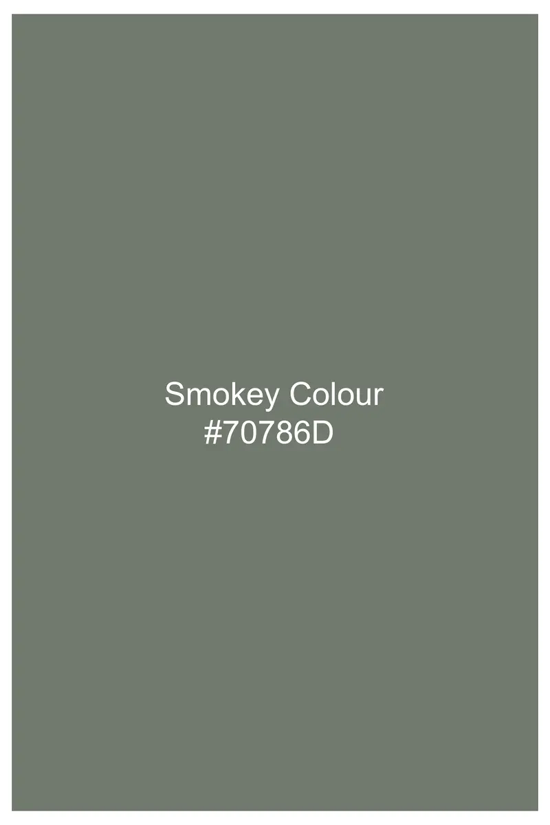 Sage-Smokey Green Wool Rich Slight Stretch Waistcoat 5