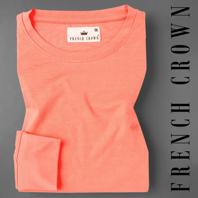 Salmon Full Sleeve Super Soft Premium Cotton Sweatshirt 1
