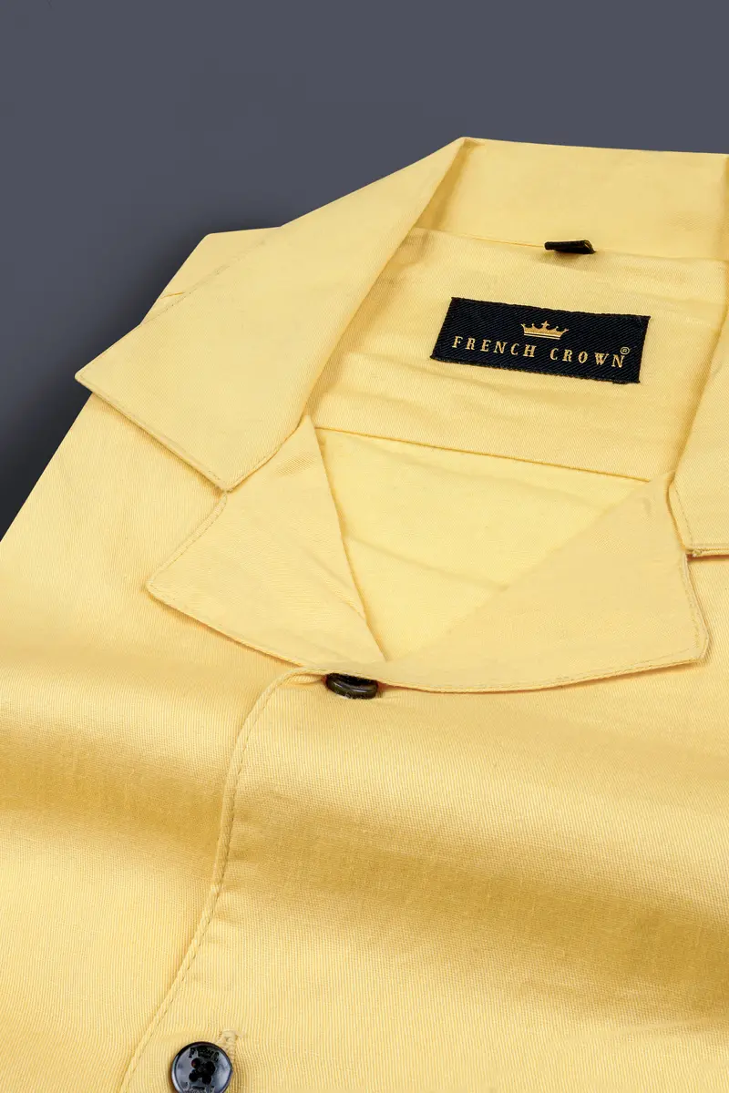 Salomine Yellow Royal Oxford Shirt 4