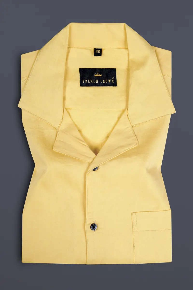 Salomine Yellow Royal Oxford Shirt 5