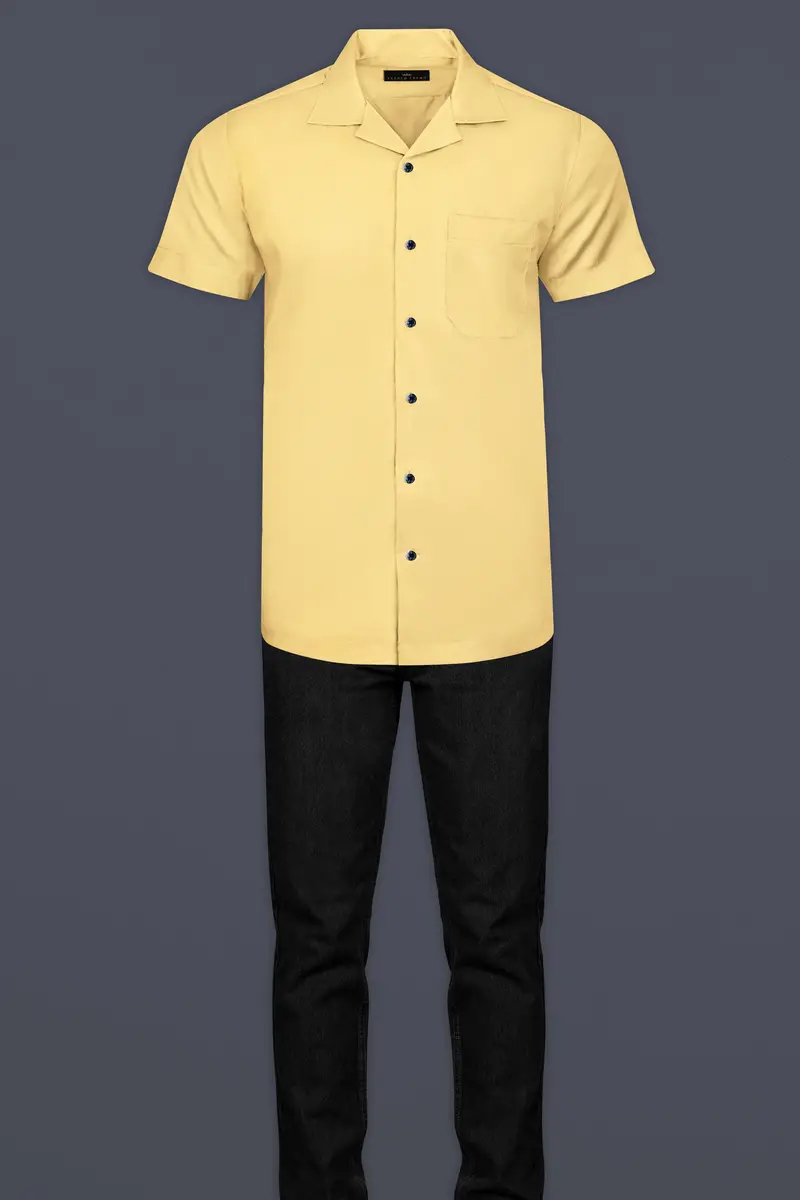 Salomine Yellow Royal Oxford Shirt 7