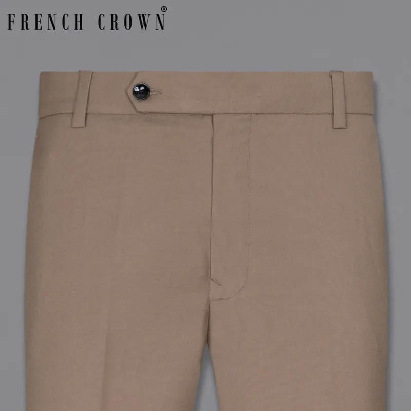 Sand Dune Brown Wool Rich Pant 1