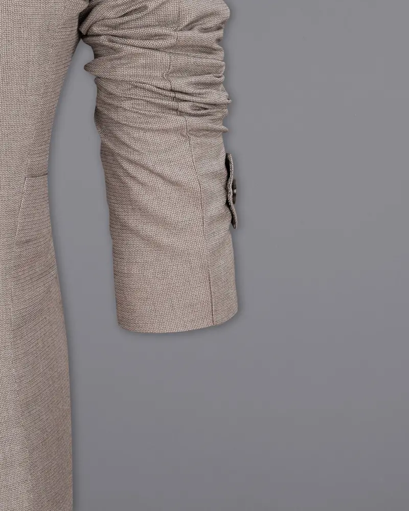 Sand Dune Double Breasted Belt Closure Designer Overcoat 11