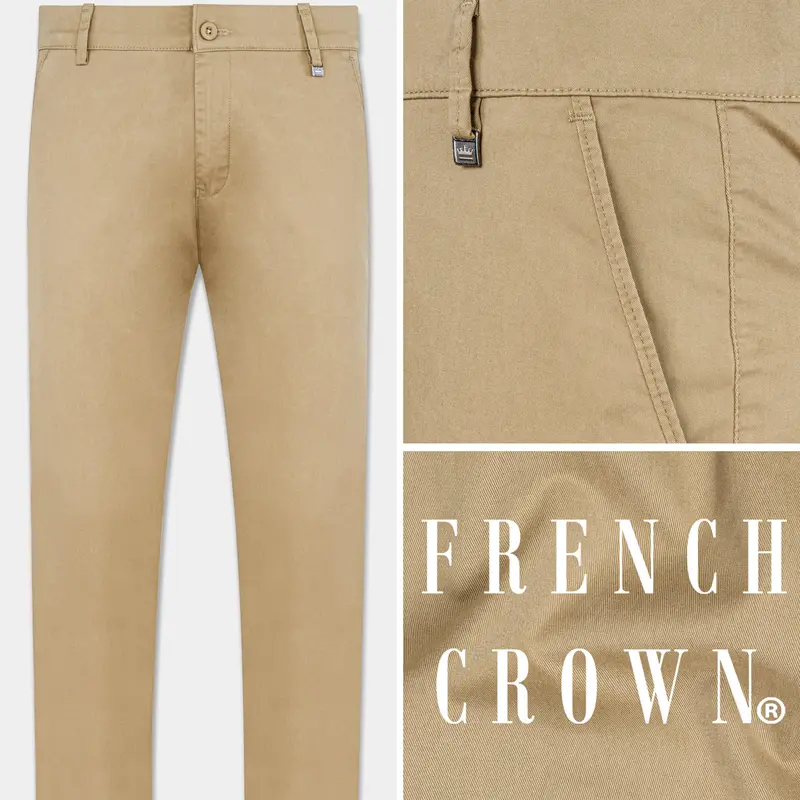 Sandal Brown Premium Cotton Chinos Pant 1