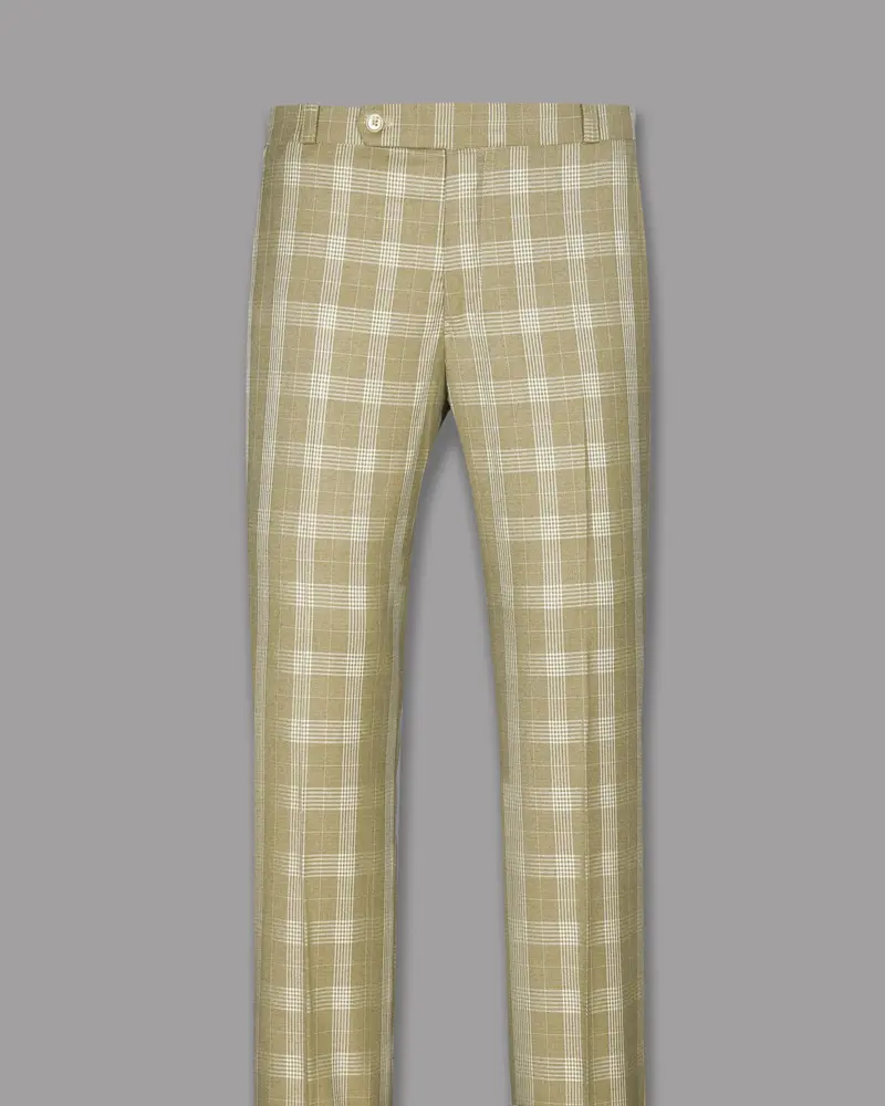 Sandcastle Plaid Wool Blend Formal Pant 4