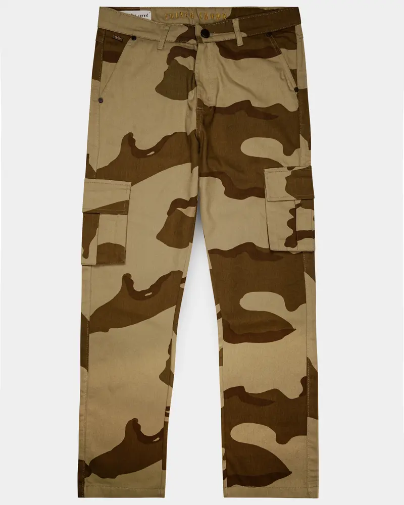 Sandrift Brown And Otter Dark Brown Camouflage Cargo Pant 1
