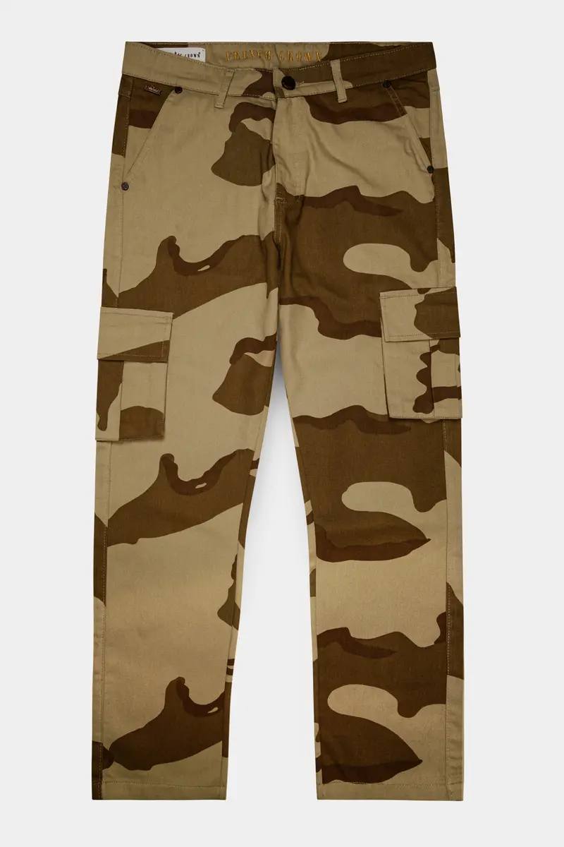 Sandrift Brown And Otter Dark Brown Camouflage Cargo Pant 2