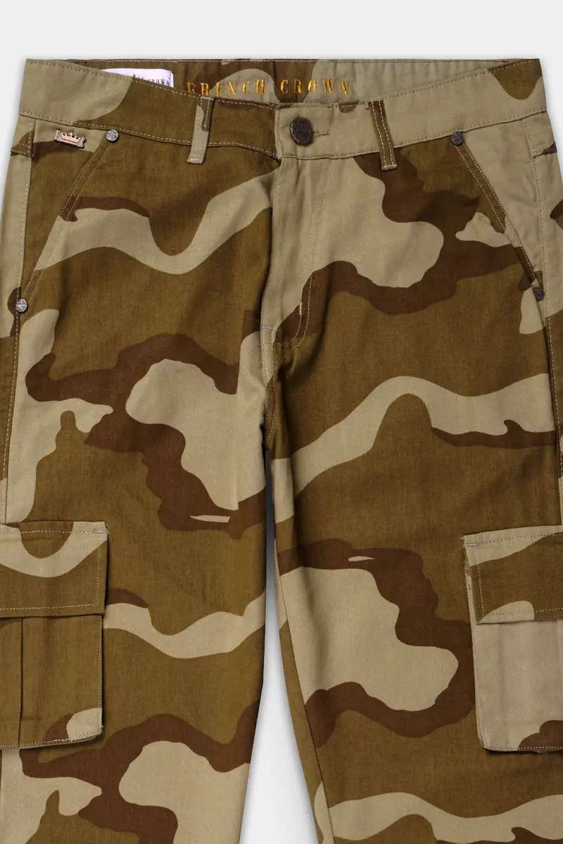 Sandrift Brown And Otter Dark Brown Camouflage Cargo Pant 4