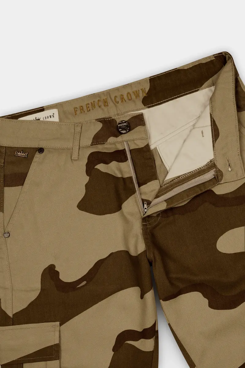 Sandrift Brown And Otter Dark Brown Camouflage Cargo Pant 6