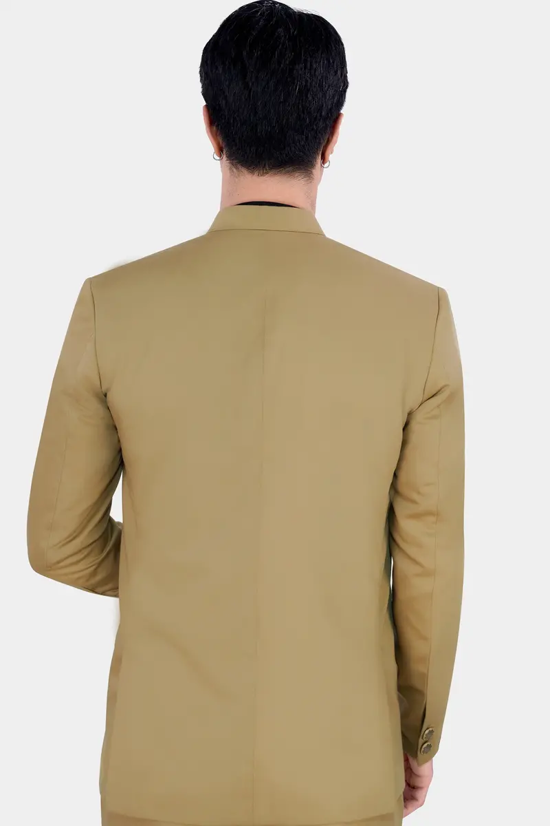 Sandrift Brown Wool Rich Bandhgala Designer Blazer 5