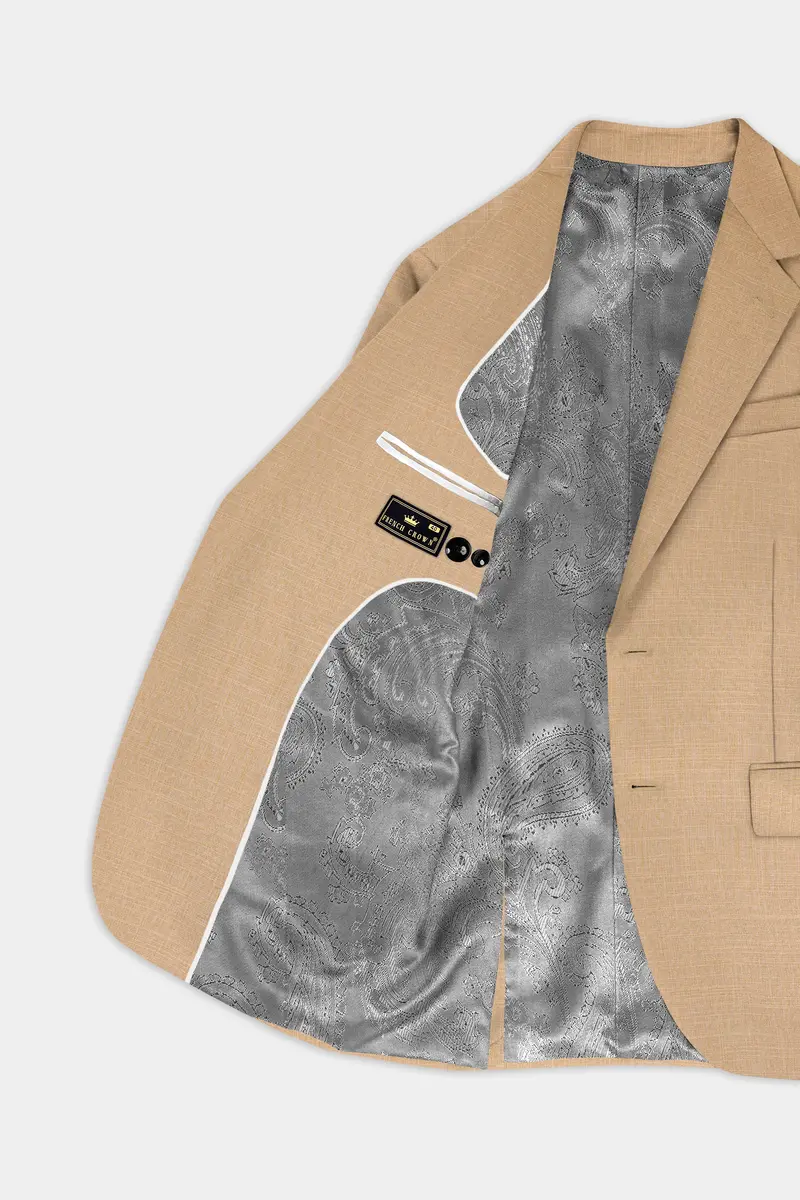 Sandrift Cream Luxurious Linen Blazer 5