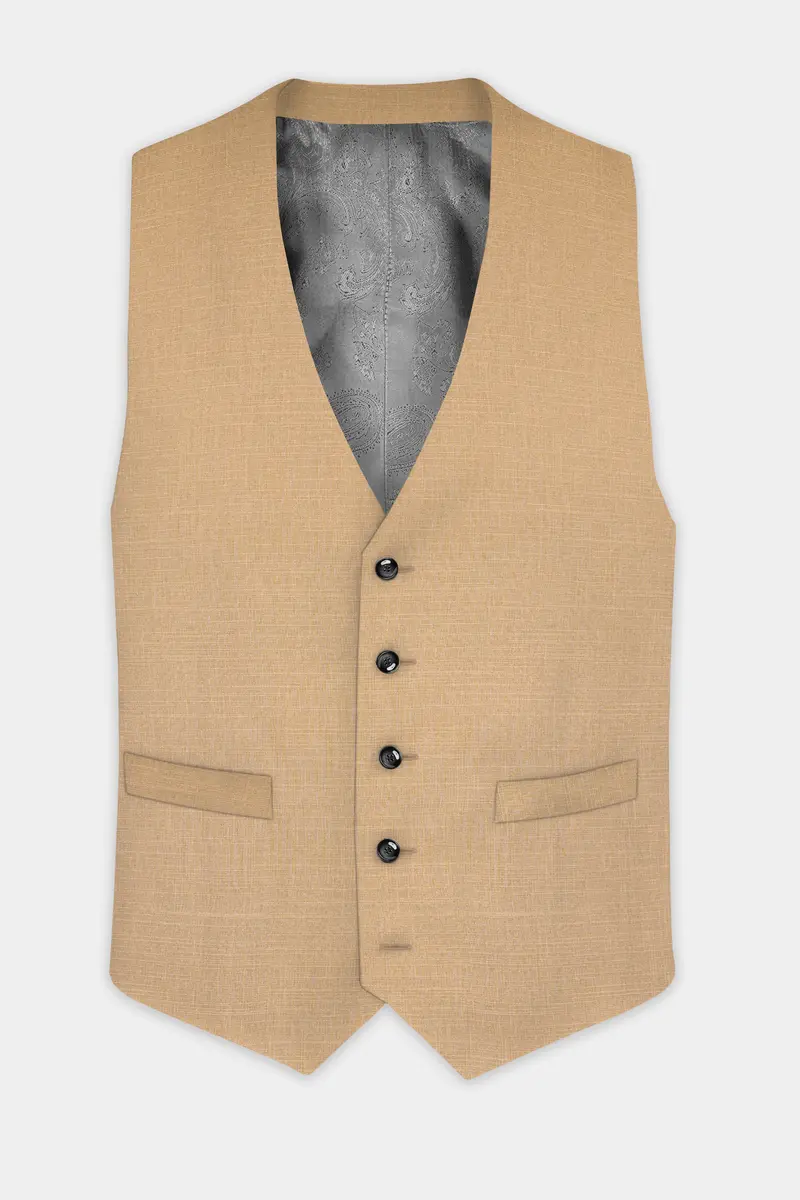 Sandrift Cream Luxurious Linen Waistcoat 2