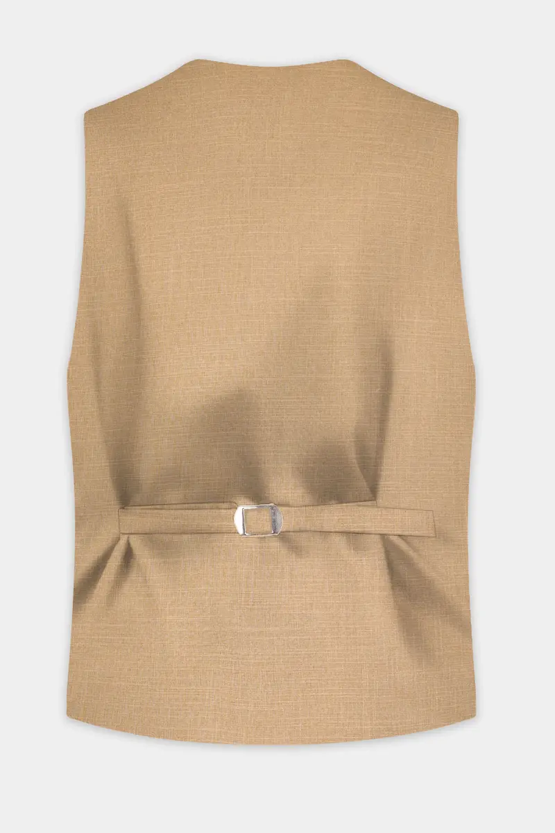Sandrift Cream Luxurious Linen Waistcoat 4