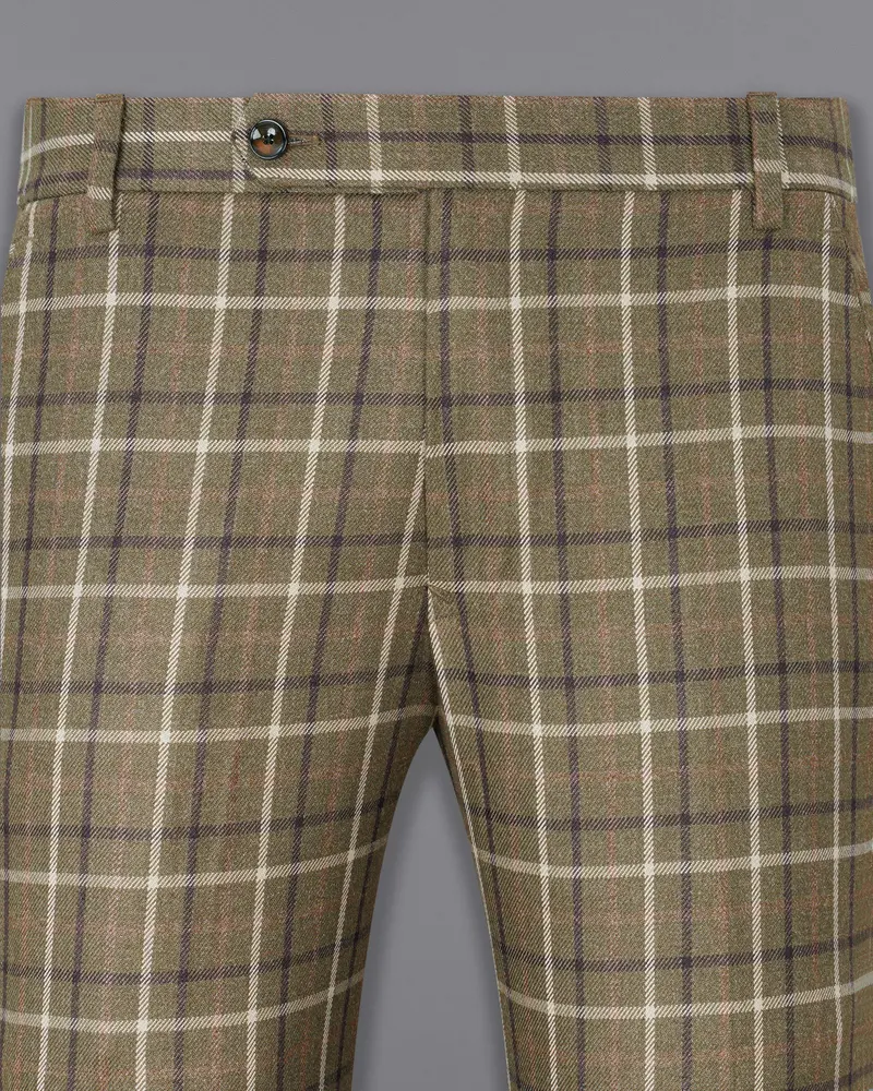 Sandstone Brown Plaid Pant 2