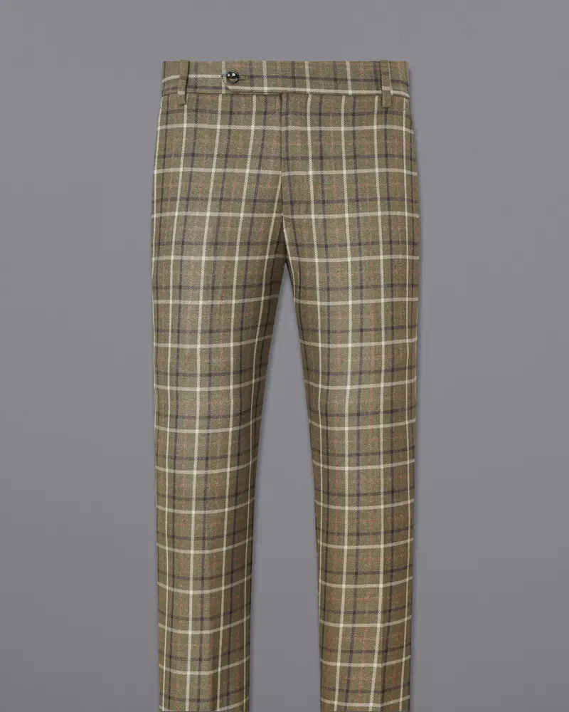 Sandstone Brown Plaid Pant 4