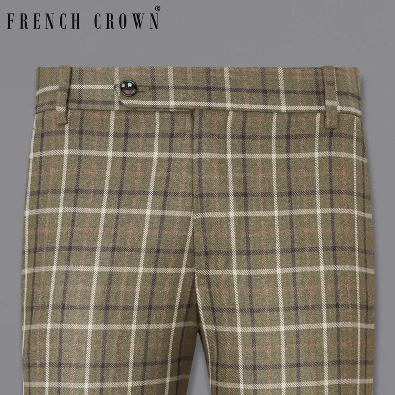 Sandstone Brown Plaid Pant 6