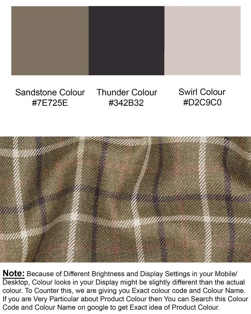 Sandstone Brown Plaid Pant 7
