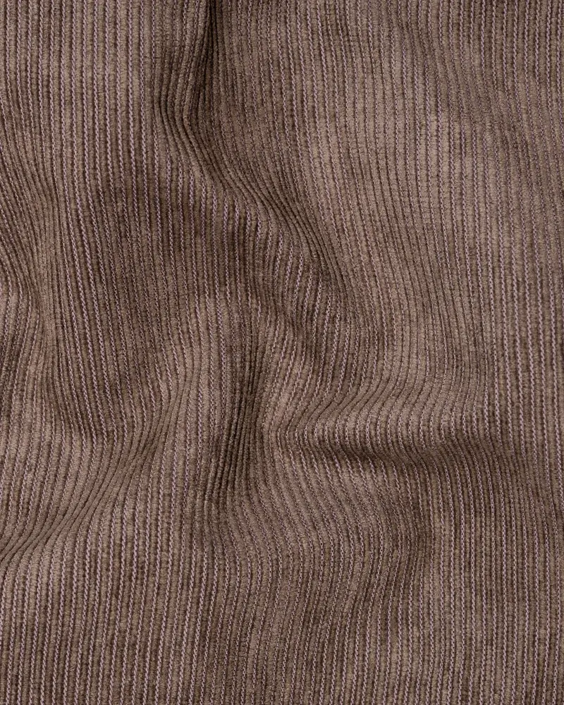 Sandstone Brown Striped Corduroy Premium Cotton Pant 3