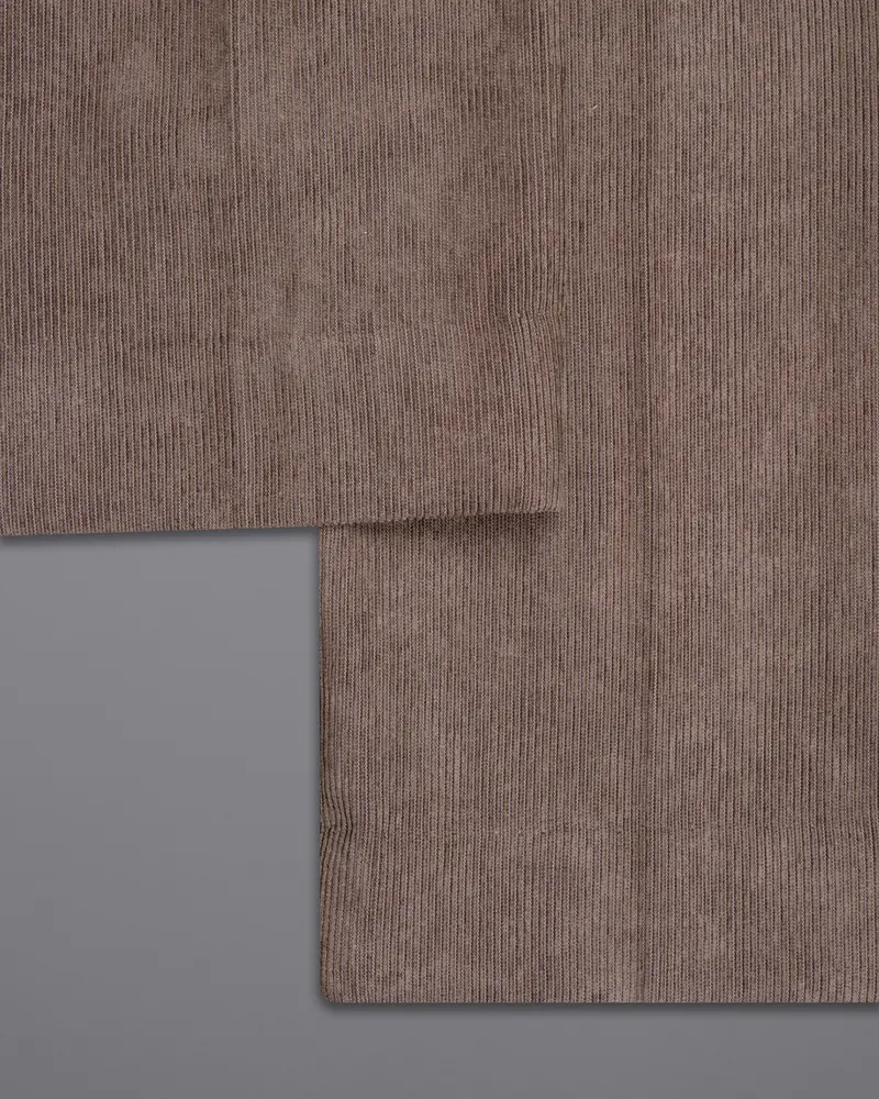 Sandstone Brown Striped Corduroy Premium Cotton Pant 6