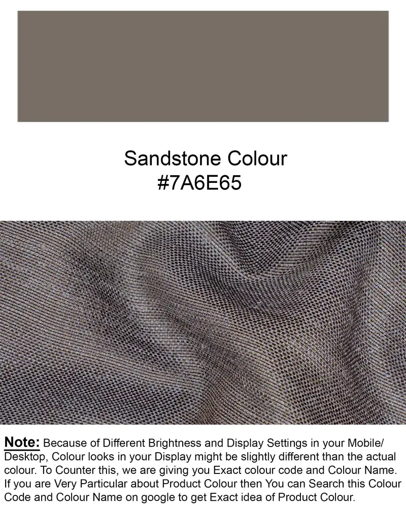 Sandstone Gray Cross Placket Bandhgala Designer Suit 17