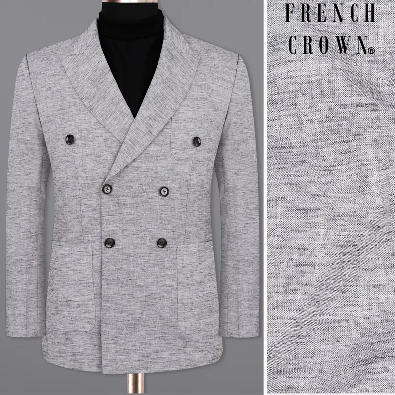 Sandstone Grey Double Breasted Sports Blazer 1