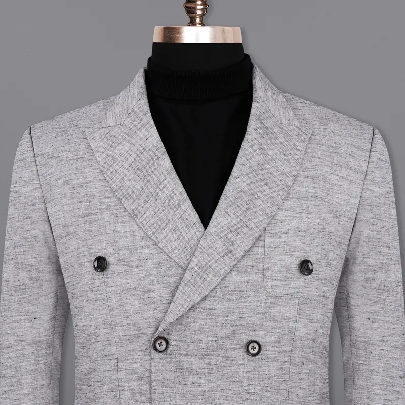 Sandstone Grey Double Breasted Sports Blazer 11