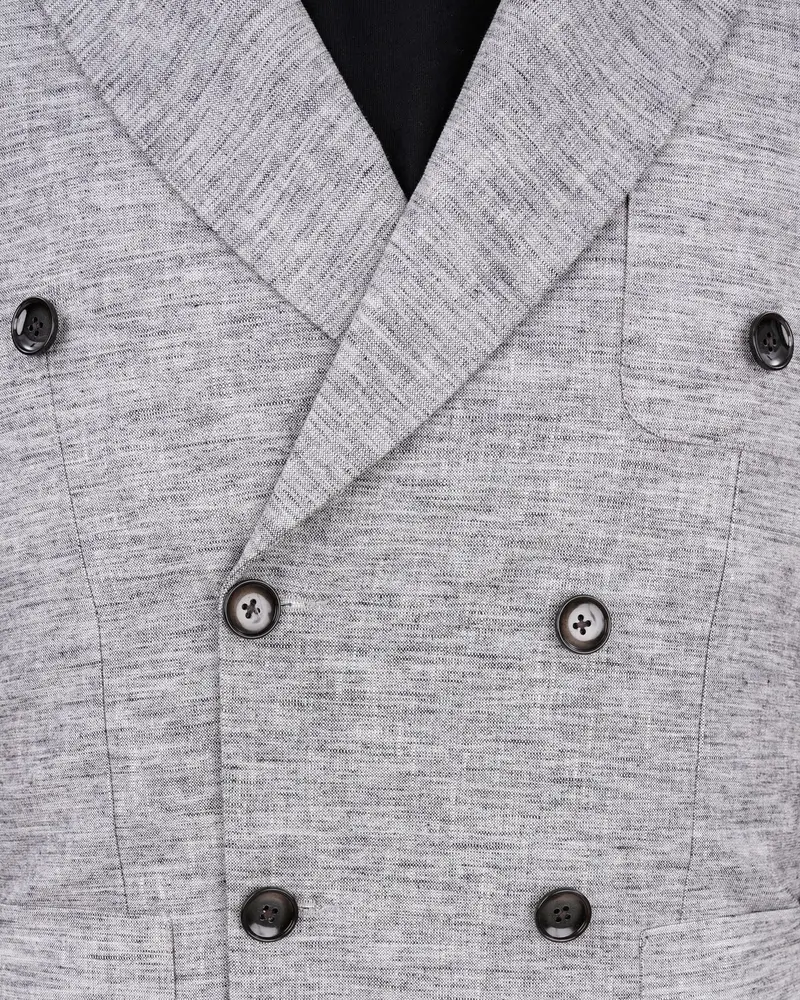 Sandstone Grey Double Breasted Sports Blazer 4