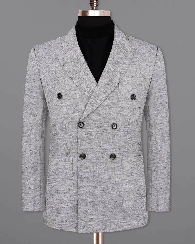 Sandstone Grey Double Breasted Sports Blazer 6