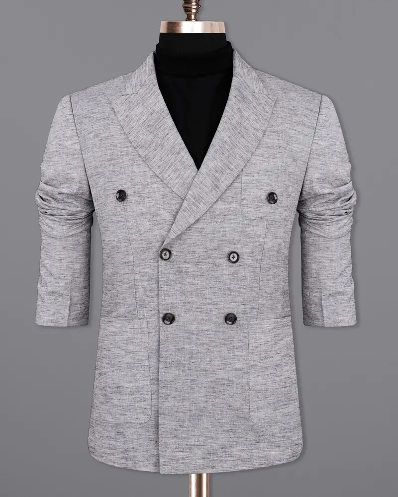 Sandstone Grey Double Breasted Sports Blazer 7