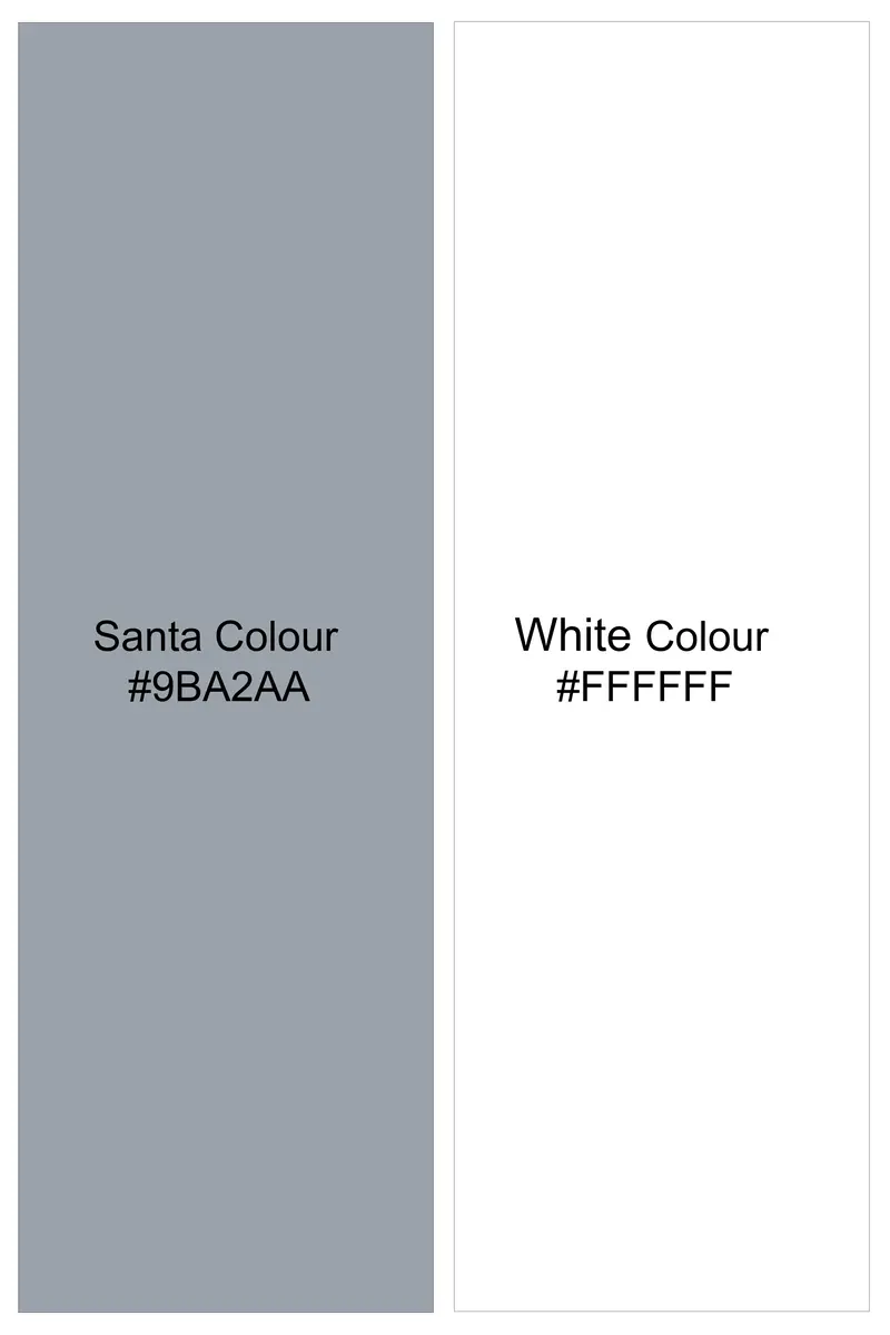 Santa Gray And Bright White Printed Super Soft Tencel Shirt 8