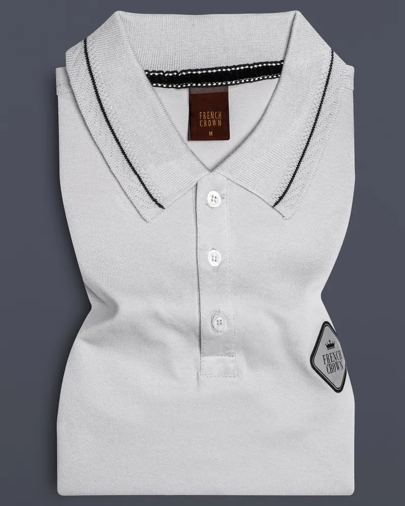 Santa Gray Solid Premium Cotton Pique Polo 1