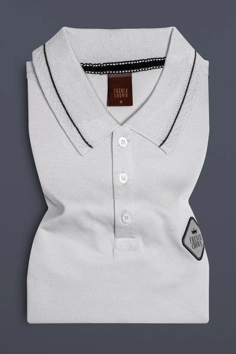 Santa Gray Solid Premium Cotton Pique Polo 2