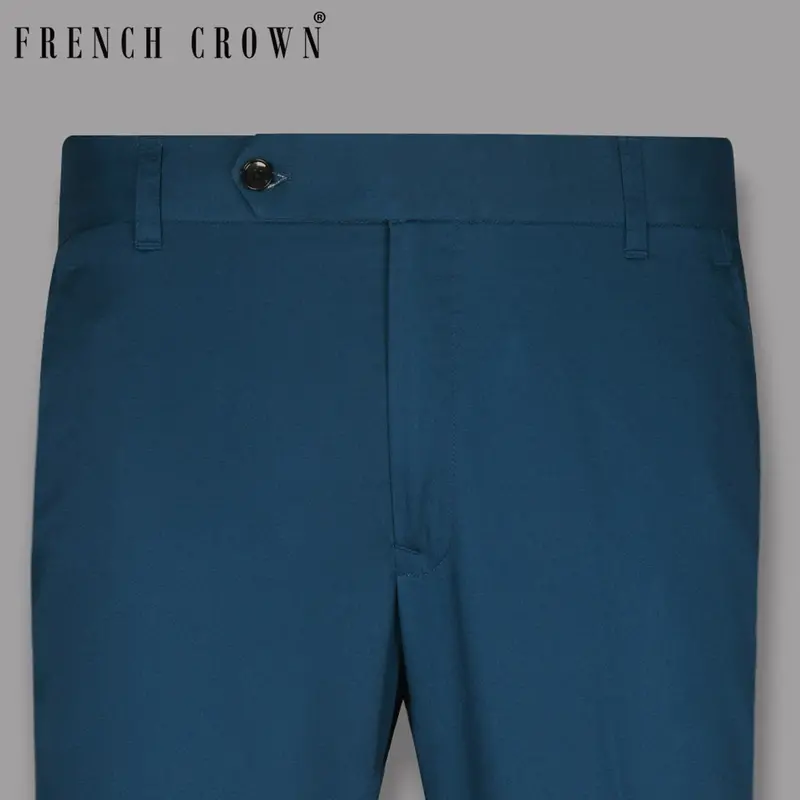 Sapphire Blue Premium Wool Rich Pant 1