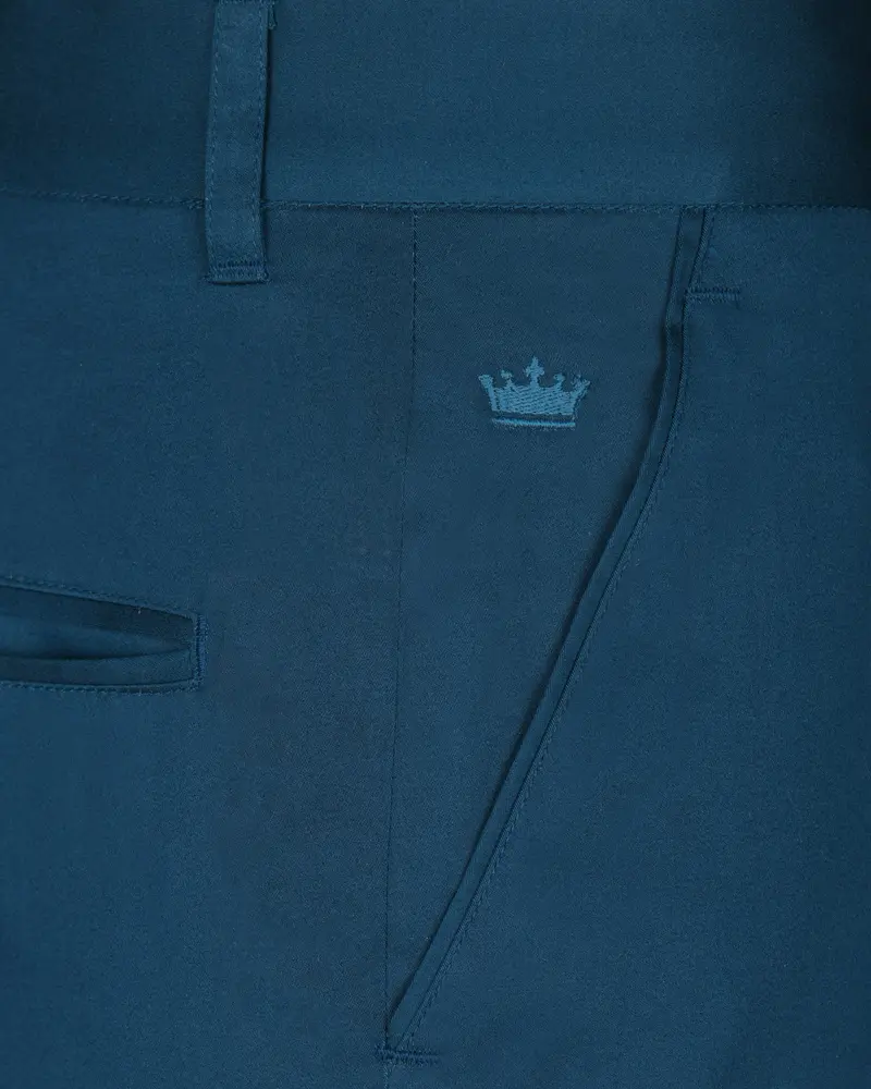 Sapphire Blue Premium Wool Rich Pant 5