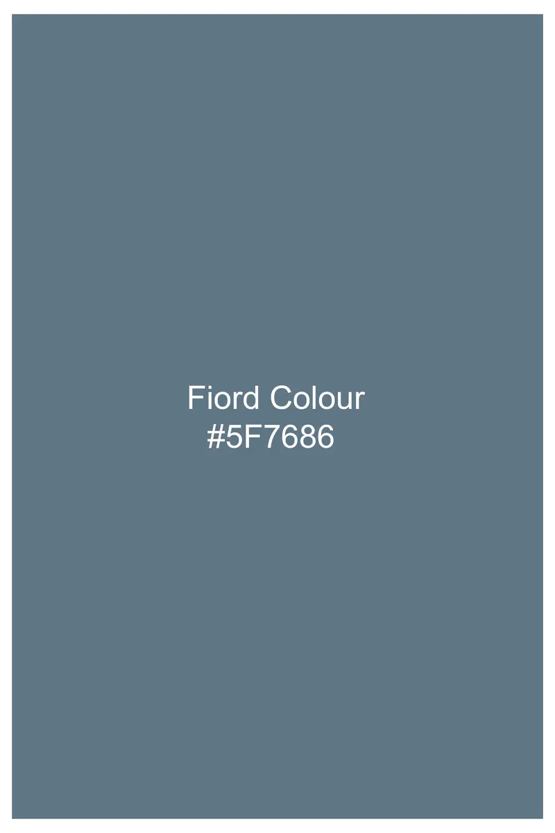 Sapphire-Fiord Blue Wool Rich Slight Stretch Waistcoat 5