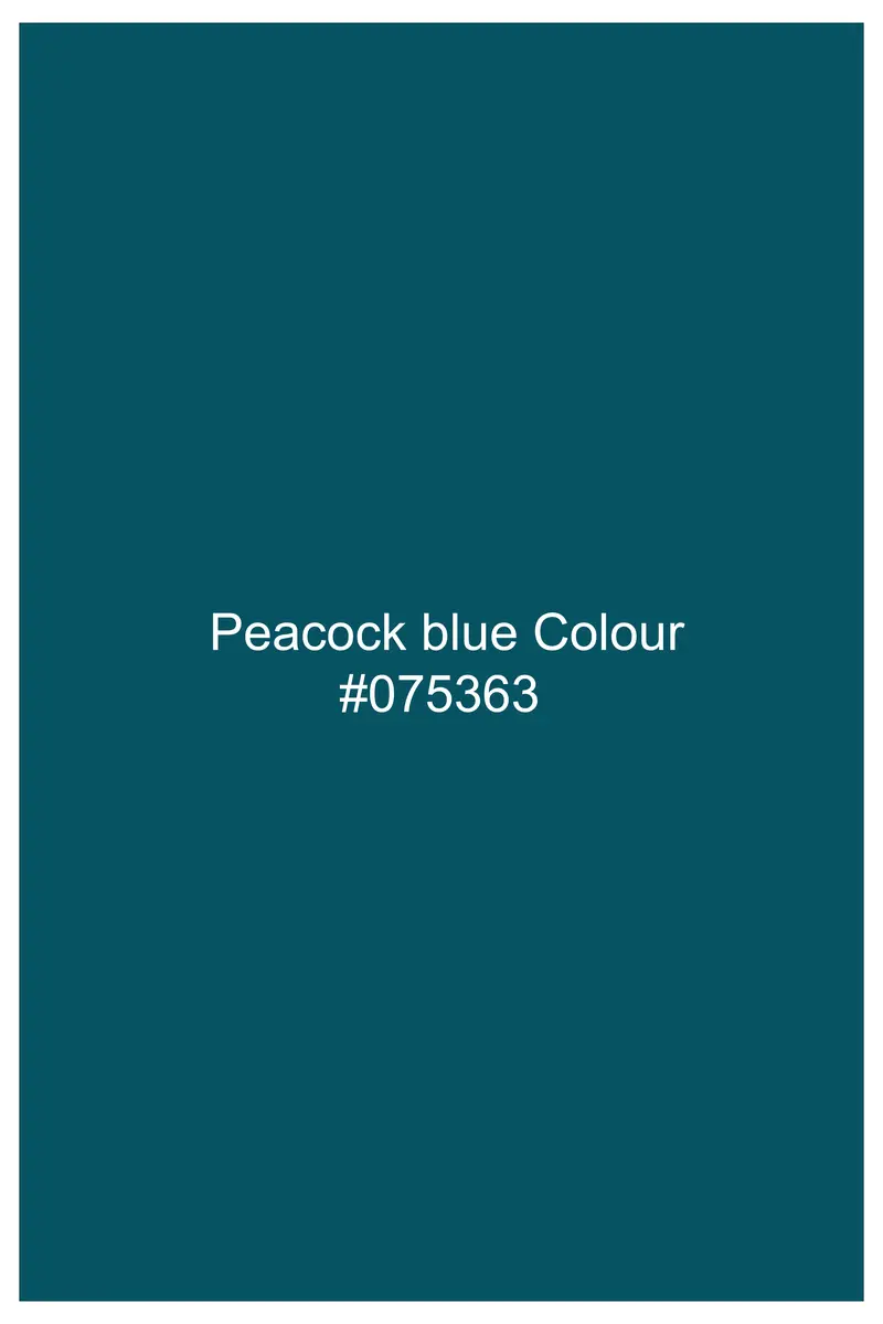 Sapphire-Peacock Blue Solid Wool Rich Single Breasted Slight Stretch Suit 18