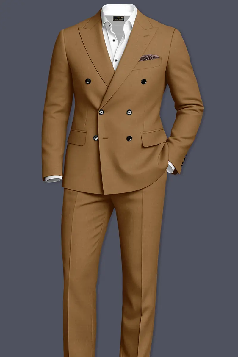 Sapphire-Potters Brown Wool Rich Slight Stretch Double Breasted Blazer 9