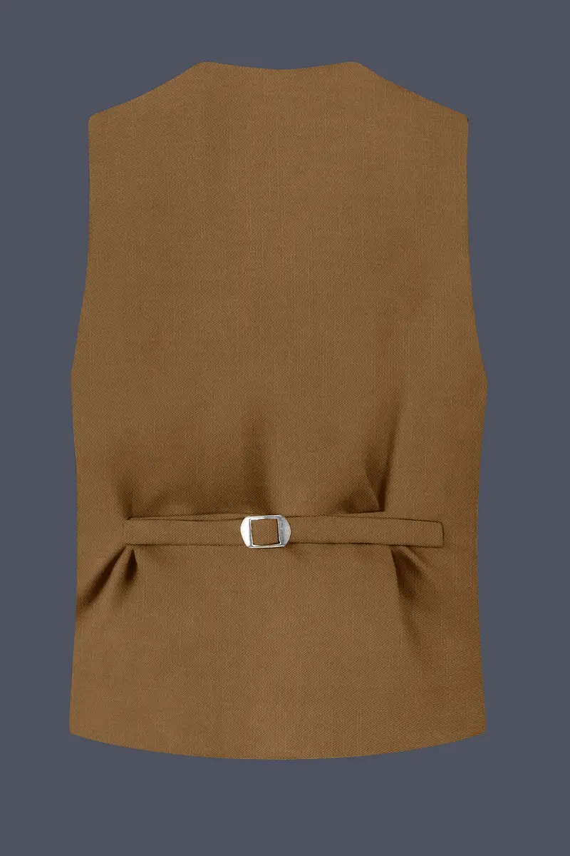 Sapphire-Potters Brown Wool Rich Slight Stretch Waistcoat 4