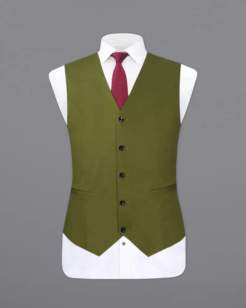 Saratoga Green Premium Cotton Waistcoat 2
