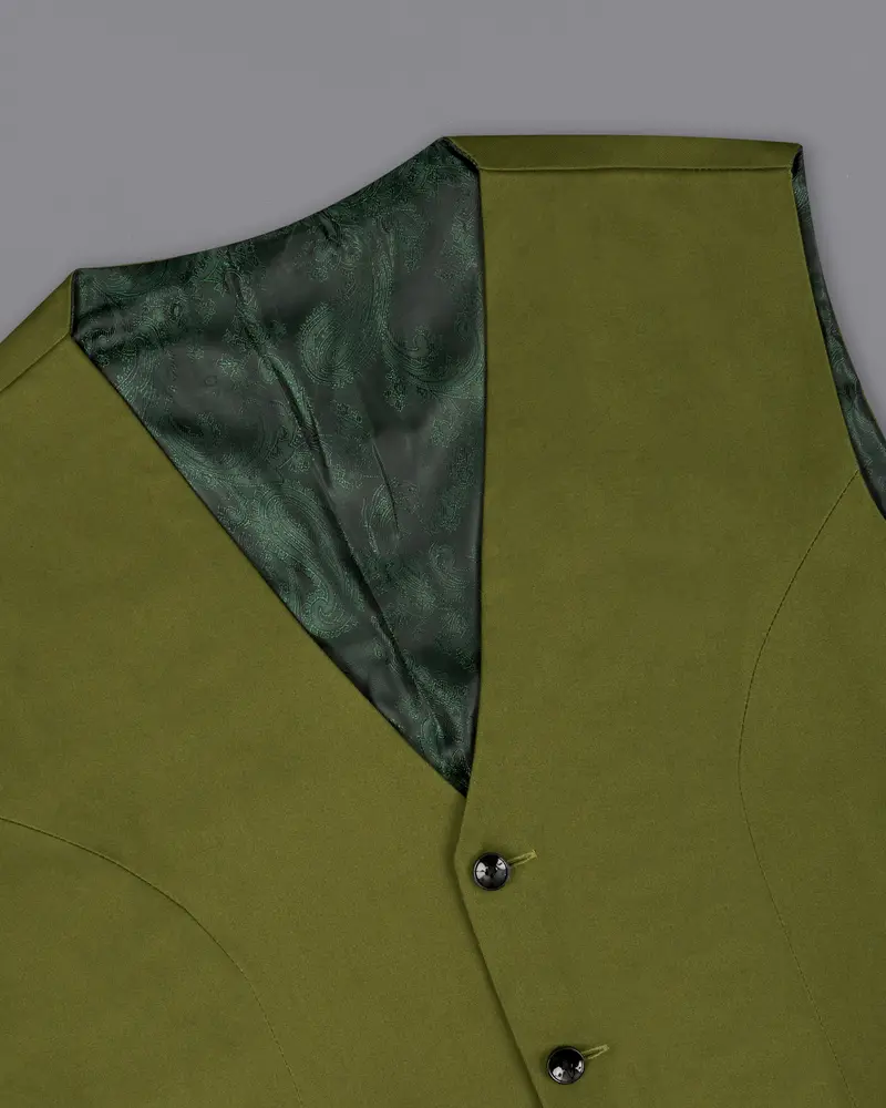 Saratoga Green Premium Cotton Waistcoat 4