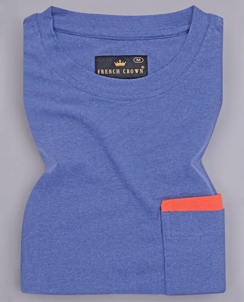 Scampi Blue Premium Cotton Jersey T-Shirt 1
