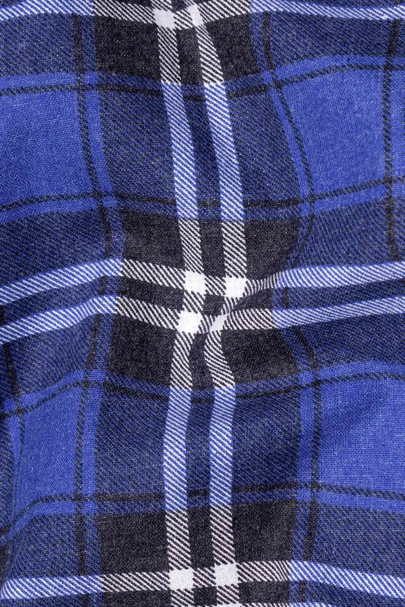 Scampi Blue Twill Plaid Premium Cotton Shirt 2