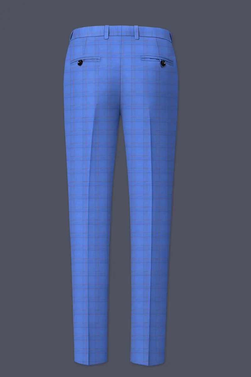Scampi Blue With Pickled Brown Plaid Pant 5