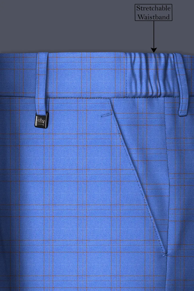 Scampi Blue With Pickled Brown Plaid Pant 6