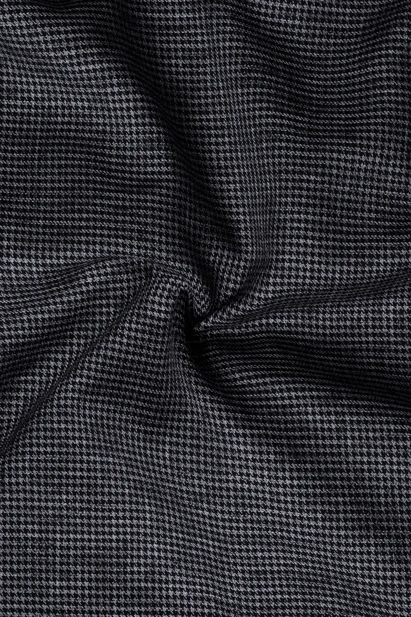 Scarpa Black Houndstooth Premium Cotton Shirt 2