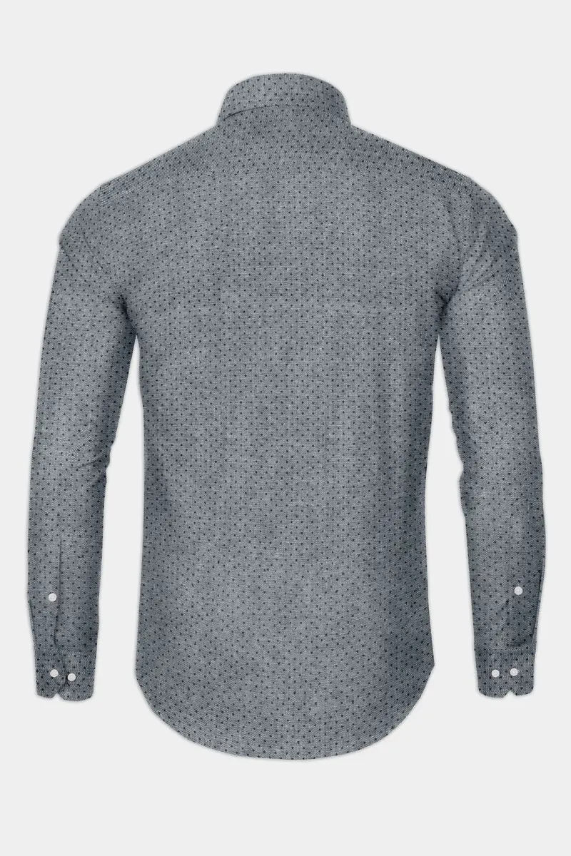Scarpa Flow Gray Dobby Textured Premium Giza Cotton Shirt 5