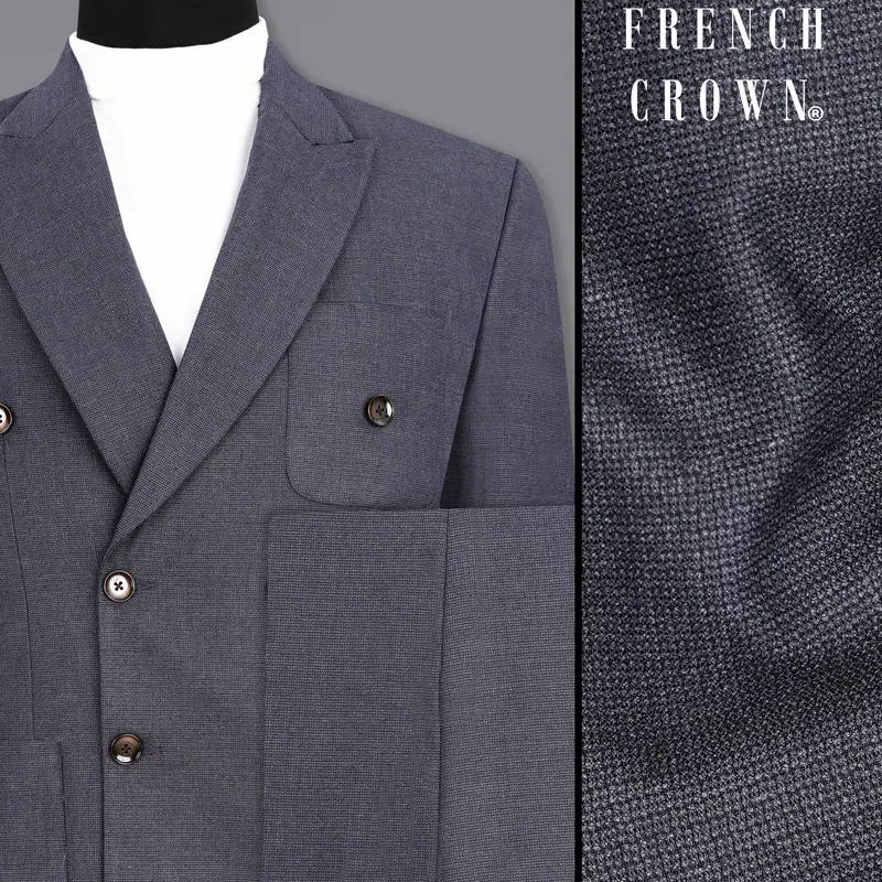 Scarpa Flow Gray Double Breasted Sports Suit 1