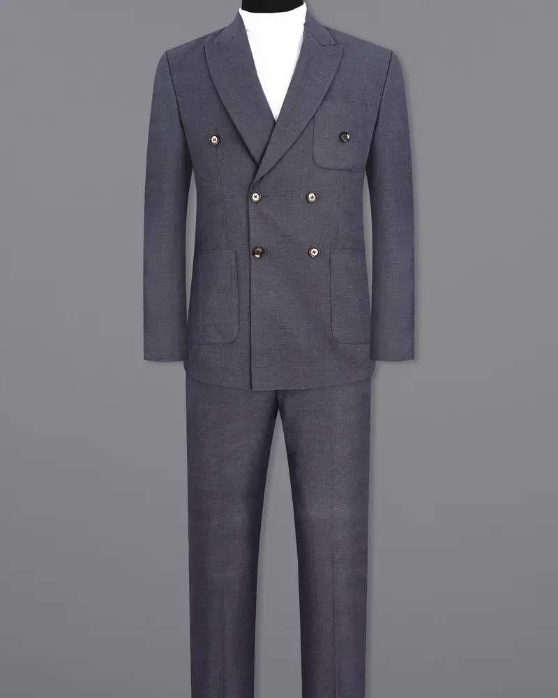 Scarpa Flow Gray Double Breasted Sports Suit 4