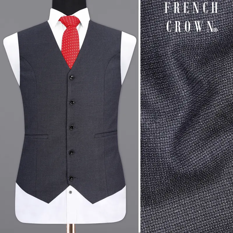 Scarpa Flow Gray Textured Waistcoat 1