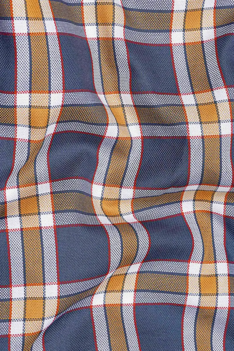 Scarpa Flow Grey And Di Serria Plaid Dobby Textured Premium Giza Cotton Shirt 2